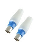 2 Fiches coaxiales TV normalisées 9,52 mm mâles - FUJIONKYO - 424038