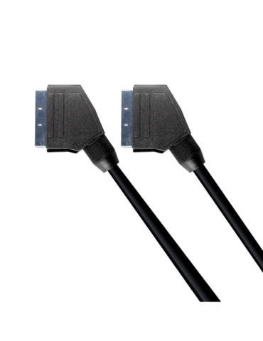 Cordon Péritel noir audio/vidéo mâle/mâle 75 cm - SEDEA - 944580