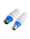 2 Fiches coaxiales TV normalisées 9,52 mm - 1 Mâle + 1 Femelle