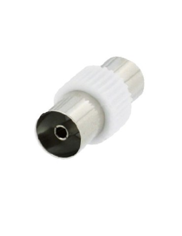 Raccord Coaxial TV Femelle 9,52 mm vers Femelle 9,52 mm - Blanc
