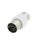 Raccord Coaxial TV Femelle 9,52 mm vers Femelle 9,52 mm - Blanc