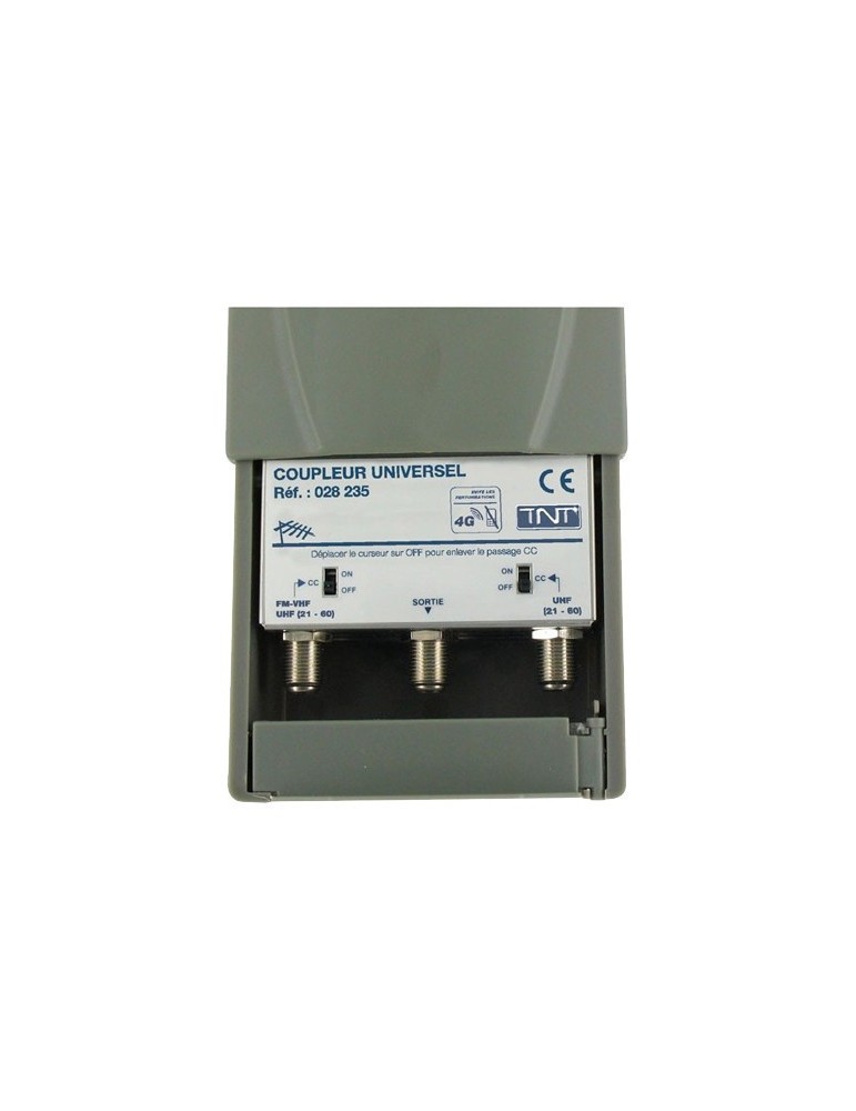 Coupleur universel | 2 entrées (FM - VHF - UHF + UHF)