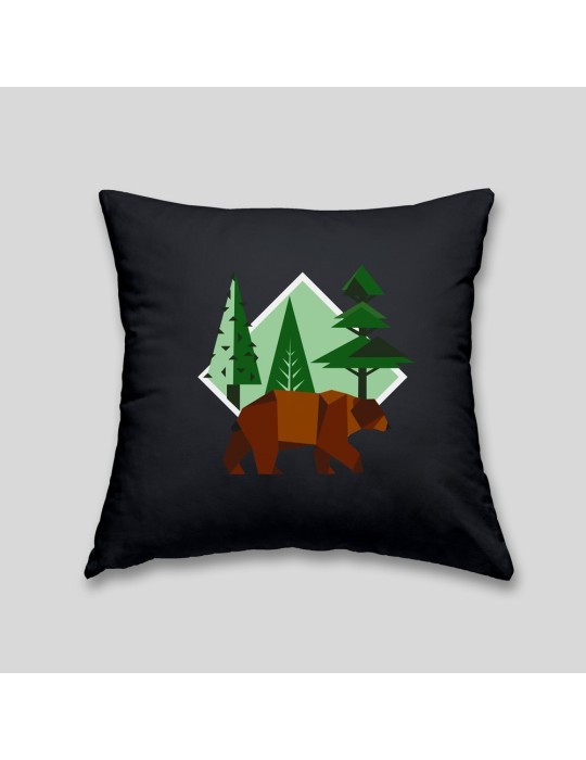 Coussin ours brun