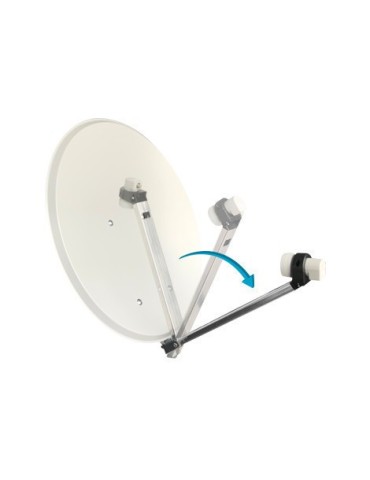 Parabole 65 acier - Blanche - Click-Clack + LNB