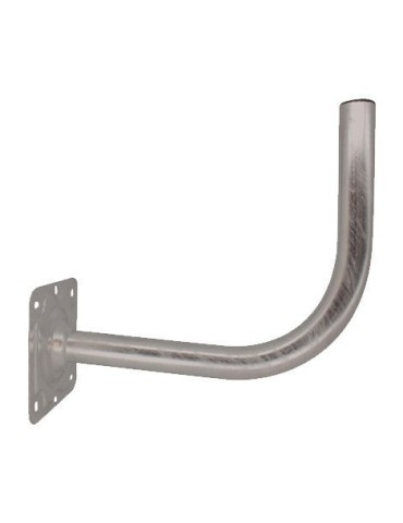 Fixation coudée Ø 50mm | Déport 485 | Hauteur 400 | Galvanisée