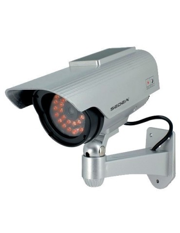 Caméra factice Type tube avec panneau solaire