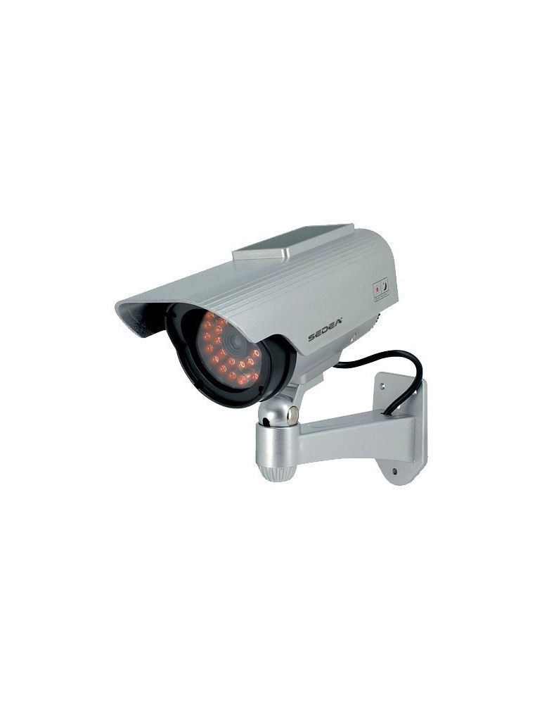 Caméra factice Type tube avec panneau solaire