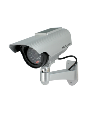 Caméra factice Type tube avec panneau solaire