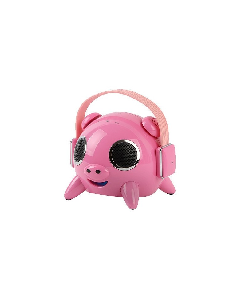 Enceinte/Haut-parleur portable Bluetooth Rose - NFC Stéréo avec Subwoofer - B-PIG