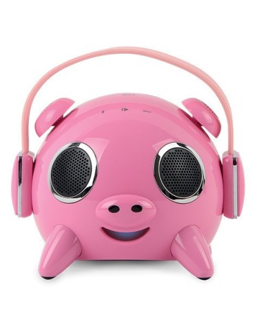 Enceinte/Haut-parleur portable Bluetooth Rose - NFC Stéréo avec Subwoofer - B-PIG