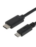 Cordon USB-C? vers Micro USB noir 2.0 Hi-Speed pour charge et synchronisation 1 mètre - FUJIONKYO - 423404