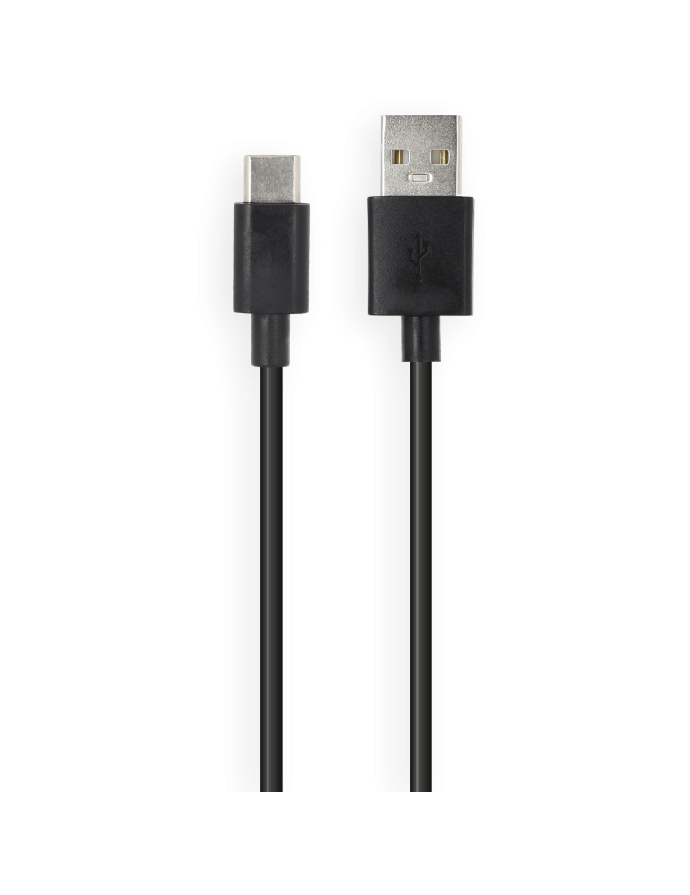 Cordon USB-A/USB-C 1 Mètre Noir, pour Smartphone / Tablette