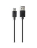 Cordon USB-A/USB-C 1 Mètre Noir, pour Smartphone / Tablette