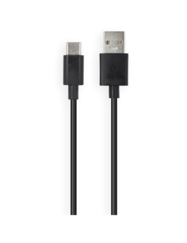 Cordon USB-A/USB-C 1 Mètre Noir, pour Smartphone / Tablette