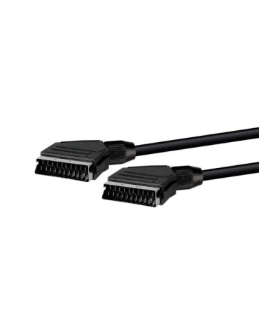 Cordon Péritel noir audio/vidéo mâle/mâle 75 cm - FUJIONKYO - 434580