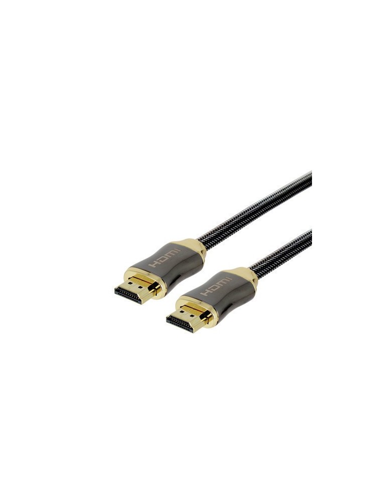 Cordon HDMI professionnel PREMIUM haute qualité avec tressage nylon audio/vidéo mâle/mâle ? 3 mètres ? Gold
