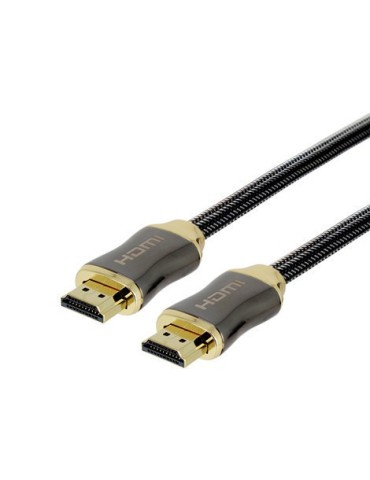 Cordon HDMI professionnel PREMIUM haute qualité avec tressage nylon audio/vidéo mâle/mâle ? 3 mètres ? Gold