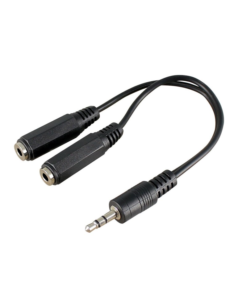 Cordon répartiteur Jack 3,5 mm 1 mâle/2 femelles - FUJIONKYO - 424650