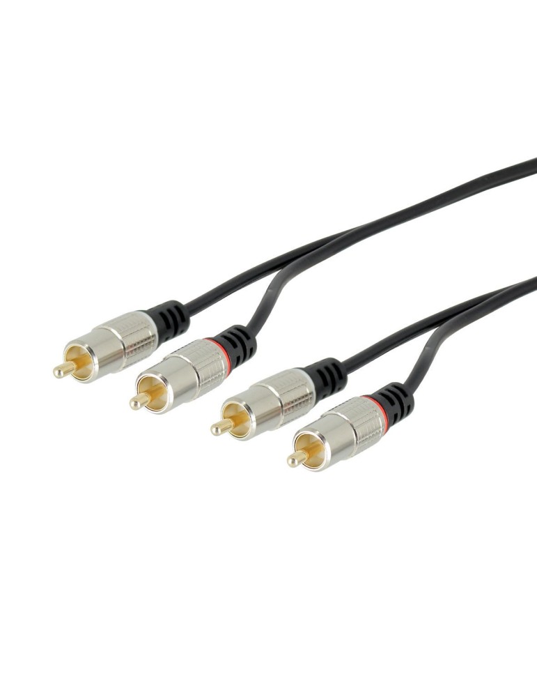 Cordon 2 RCA mâle/mâle 3 mètres Gold - FUJIONKYO - 424710