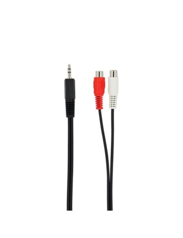 Cordon Jack 3,5 vers 2 RCA stéréo mâle/femelles 1,50 mètre - FUJIONKYO - 424725