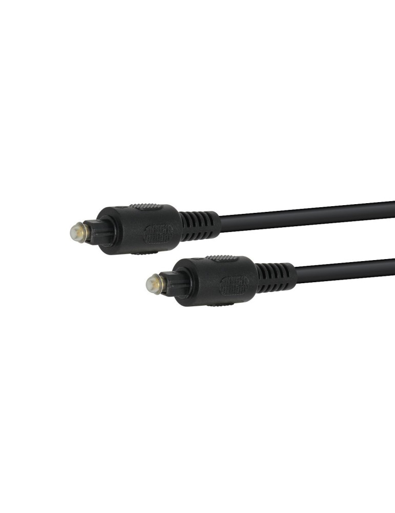 Cordon Fibre optique TOSLINK mâle/mâle 1 mètre - FUJIONKYO - 434730