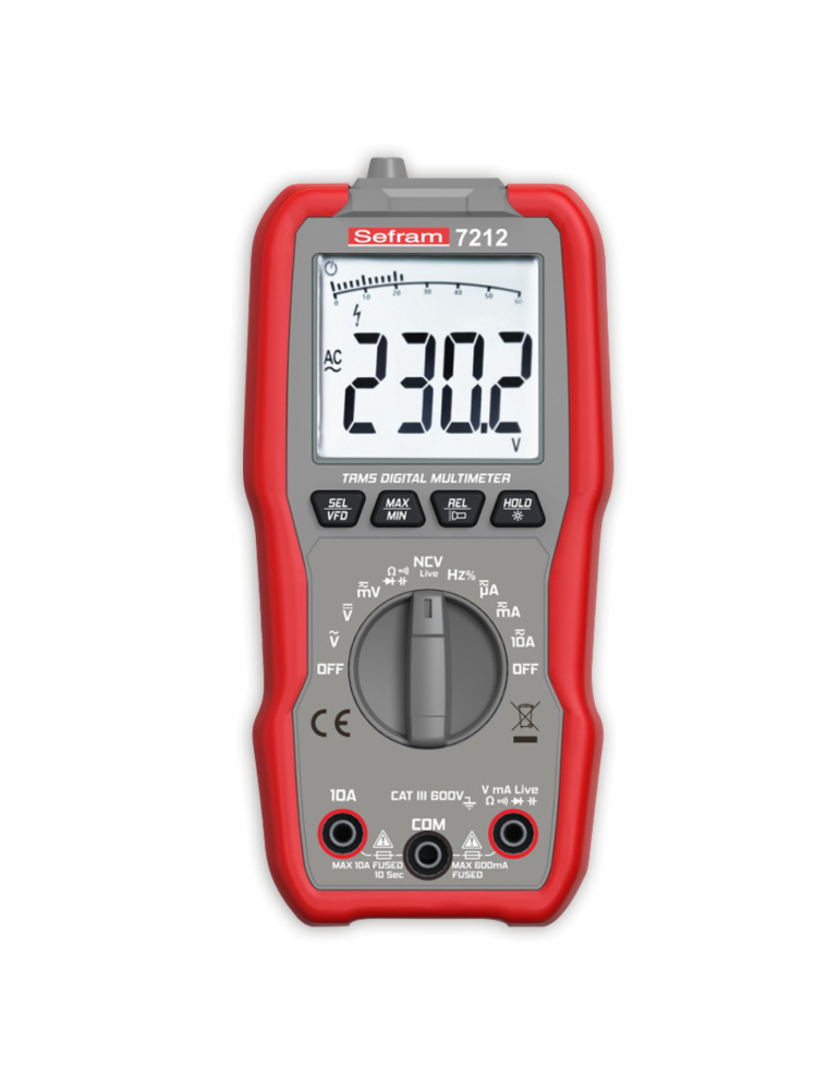 Multimètre SEFRAM 7212 - 600V c.a. - 10A c.a.