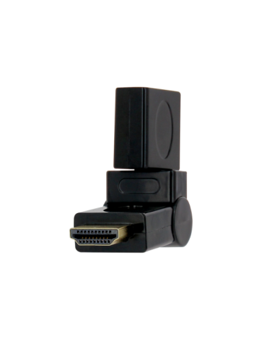 Adaptateur HDMI articulé mâle/femelle pivotant à 360° Gold compatible 3D, 4K