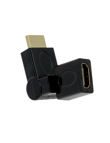 Adaptateur HDMI articulé mâle/femelle pivotant à 360° Gold compatible 3D, 4K