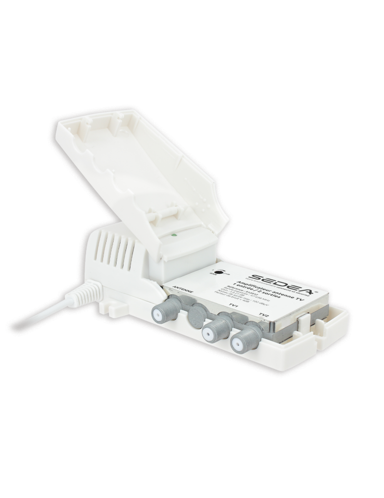 Amplificateur TV intérieur  1 entrée/2 sorties - 21 dB - SEDEA - 912012