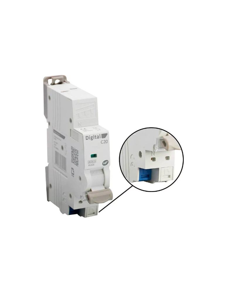 Disjoncteur 20A Ph/N C4,5 kA I-Plug