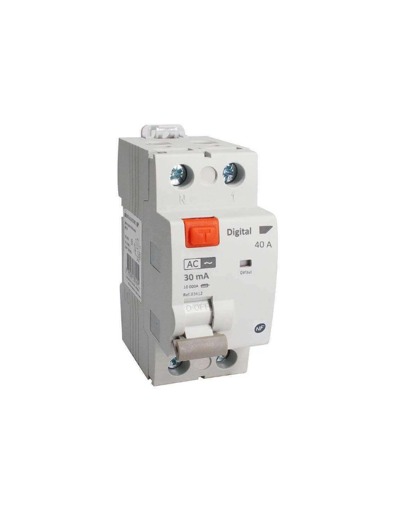 Interrupteur Différentiel 2x40A/30mA Type AC