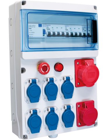 Coffret de chantier tri1 ID 4x63A+ 3disj.+ 1PC tri 16A+1PC tri 32A+4PC+1tri