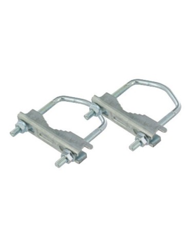 2 Brides + Arceaux pour mât Ø 25 à 50 mm en acier Zingué