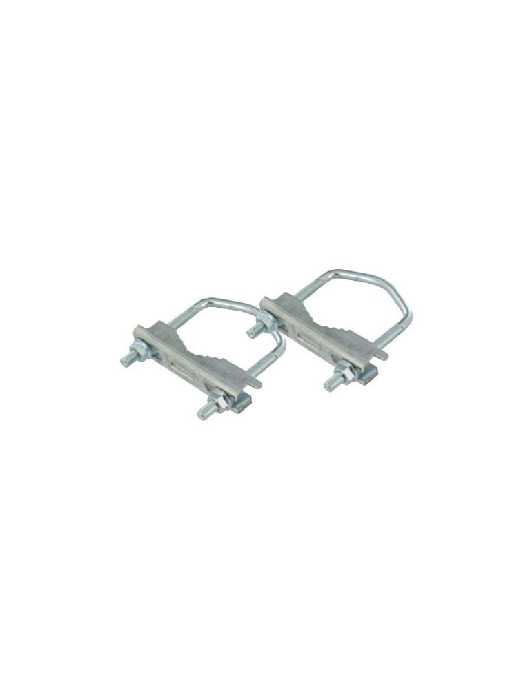 2 Brides + Arceaux pour mât Ø 25 à 50 mm en acier Zingué