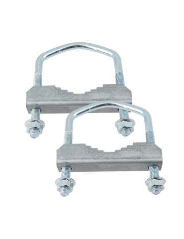 2 Brides + Arceaux pour mât Ø 25 à 50 mm en acier Zingué