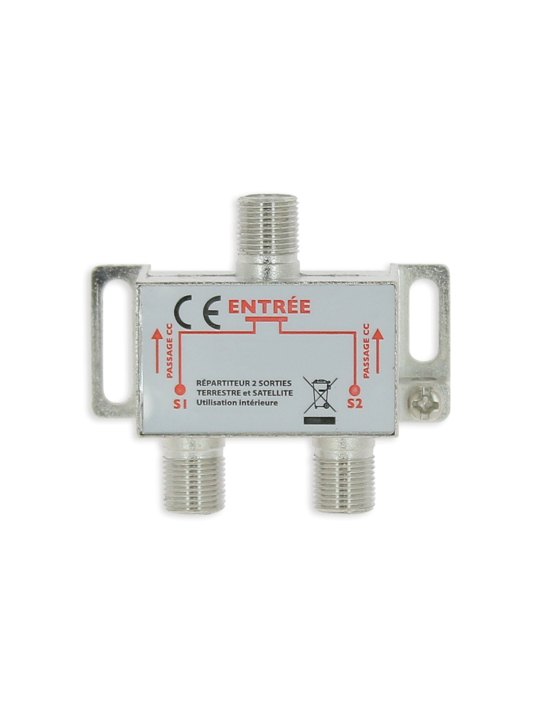 Répartiteur intérieur TV / Satellite - 2 directions