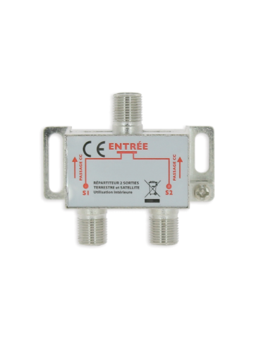 Répartiteur intérieur TV / Satellite - 2 directions