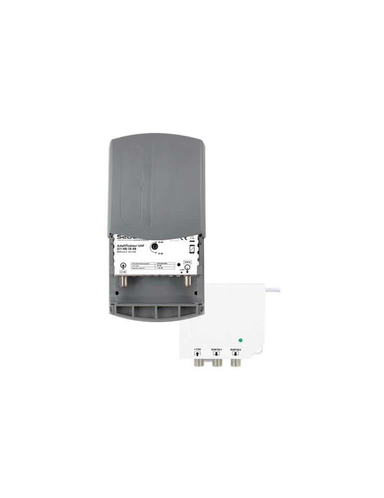 Kit amplificateur 35 dB + alimentation 12 Volts 2 sorties | Canaux 21-48