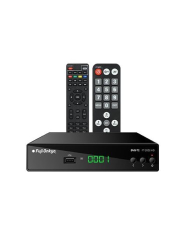 Récepteur TNT Haute définition DVB-T / DVB-T2 FT-2002 HD  PVR Ready + 2 télécommandes  - FUJIONKYO - 402002