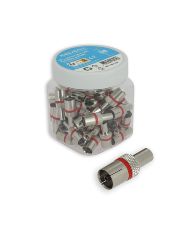 Boîte de 50 connecteurs IEC femelles à visser pour câbles 25V/PAtC