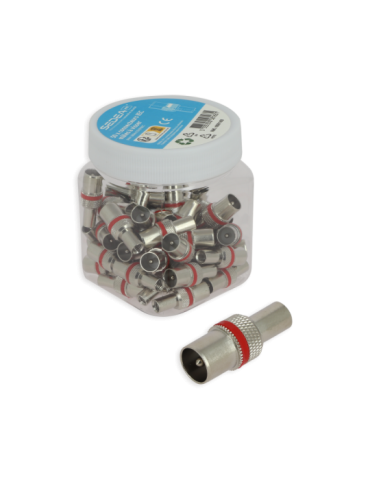 Boîte de 50 connecteurs IEC mâles à visser pour câbles 25V/PAtC