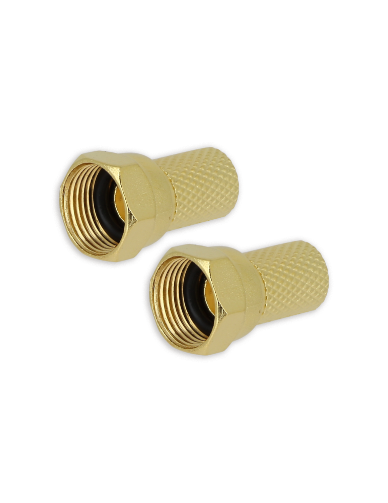 2 fiches "F" satellite à visser GOLD