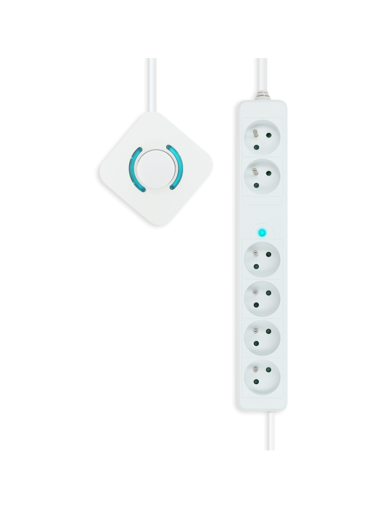Multiprise 6 prises avec interrupteur déporté