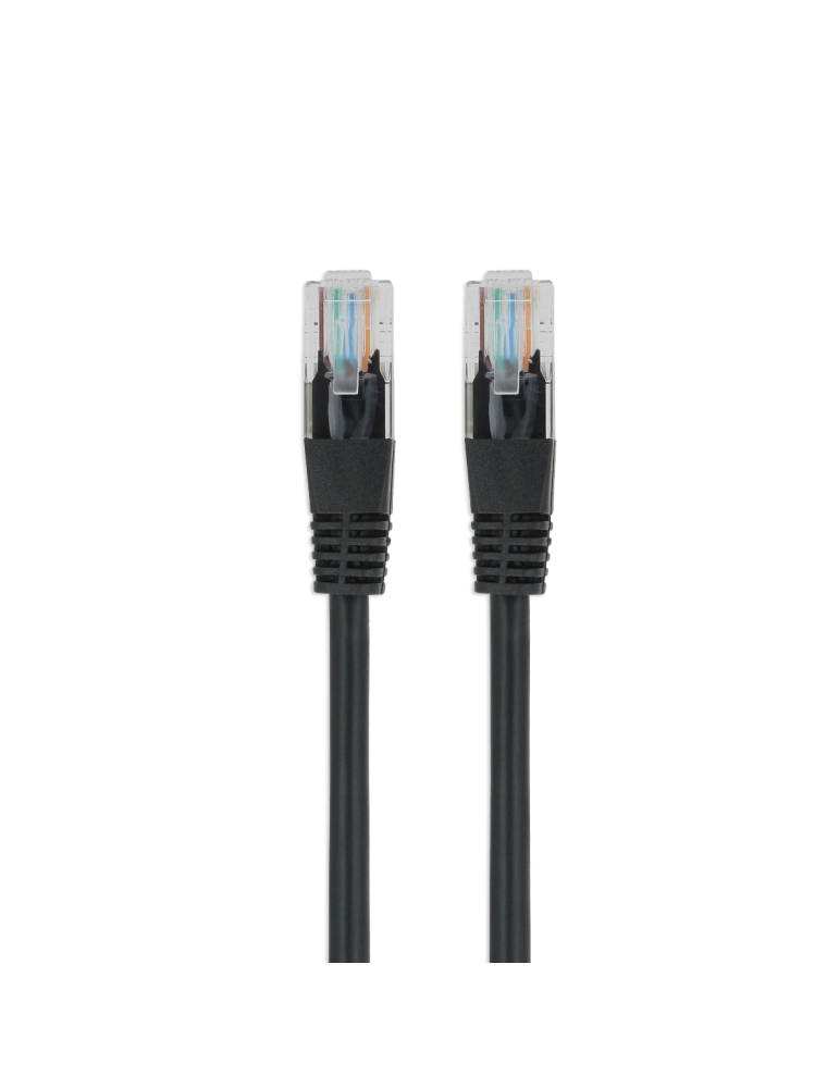 Câble réseau/ethernet RJ45 LAN mâle/mâle Cat5e noir avec blindage UTP 3 mètres - SEDEA - 913003