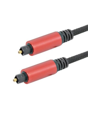 Cordon Fibre optique TOSLINK mâle/mâle  1,50 mètre - FUJIONKYO - 424730
