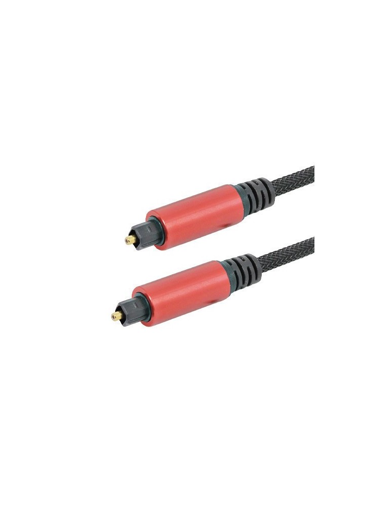 Cordon Fibre optique TOSLINK mâle/mâle  1,50 mètre - FUJIONKYO - 424730