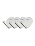 Pack de 4 paraboles 65 EASY Acier + LNB