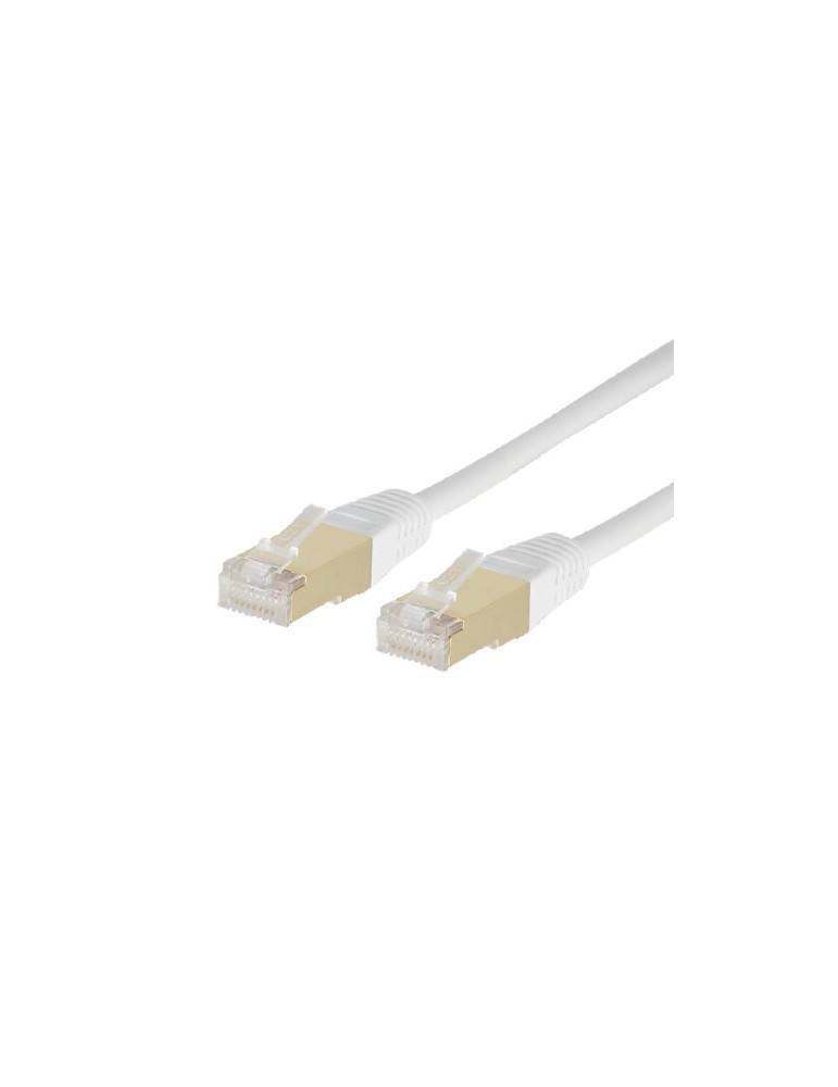 Câble réseau/ethernet RJ45 LAN mâle/mâle Cat5e Gold blanc avec blindage FTP 5 mètres - SEDEA - 913035