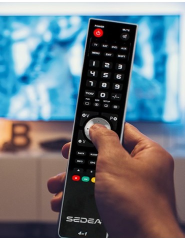 Télécommande universelle programmable par USB - 4 en 1 - Noire