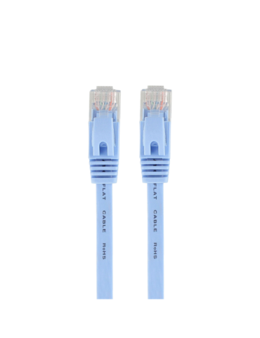 Câble réseau/ethernet Plat RJ45 LAN mâle/mâle Cat6  bleu avec blindage UTP 2 mètres - SEDEA - 913073